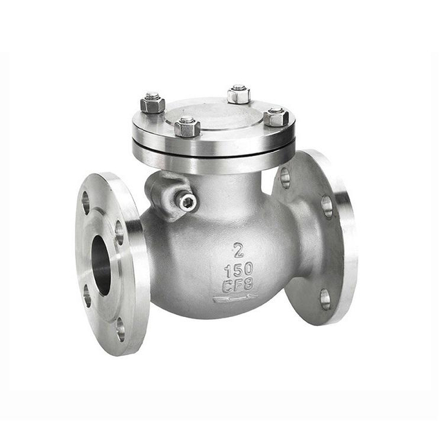 Stainless Steel Flanged Swing Check Valve | Low Pressure Drop Backflow Prevention for Corrosive Lines