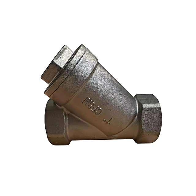 Stainless Steel Threaded Y-Strainer | Removable Mesh Screen for Small Bore Corrosive Lines