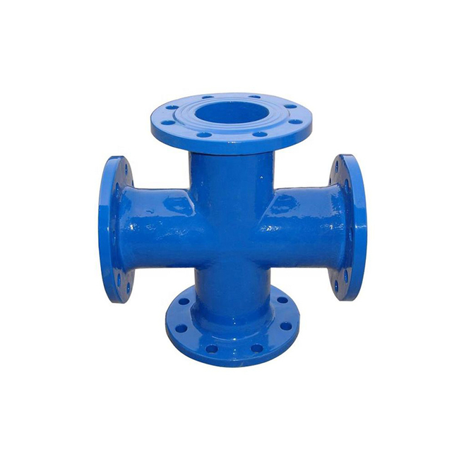 Ductile Iron Flanged Cross (4-Way Tee) | Four-Port Connection for Flanged Pipeline Systems