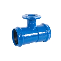 Ductile Iron Double Socket Tee (All Socket) | Three Push-On Connections for Buried Pipelines